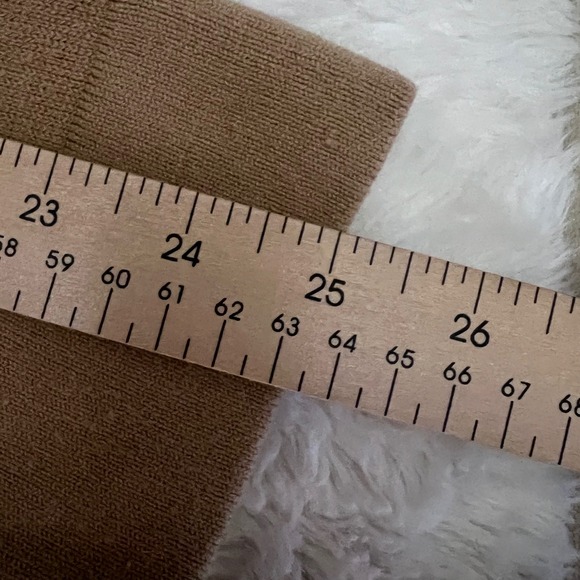 Kathie Lee Collection Womens Vintage Tan Collared V Neck Knit Sweater XL 16/18 - Picture 7 of 8